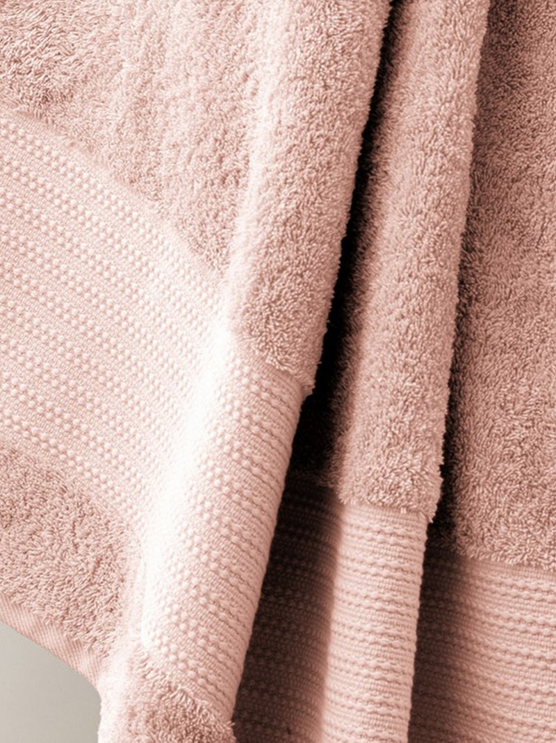 Serviette de bain 90x150 cm Coton Rose - Kiabi