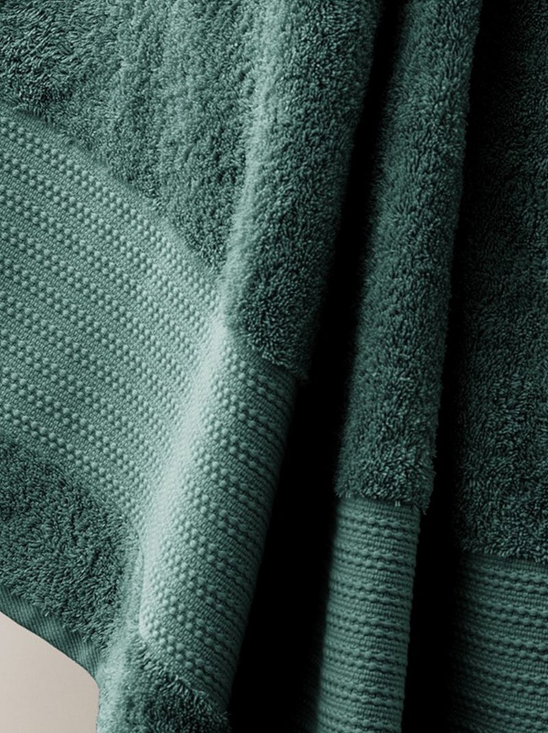 Serviette de bain 90x150 cm Coton Vert foncé - Kiabi