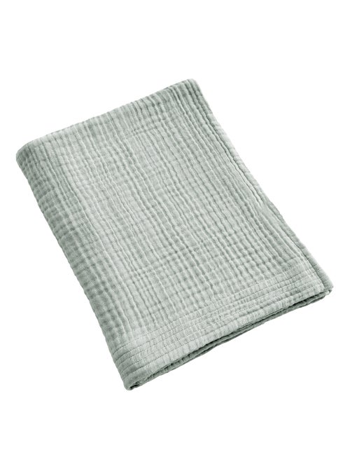 Serviette de bain 90x150 cm Gaze de Coton Eucalyptus - Kiabi