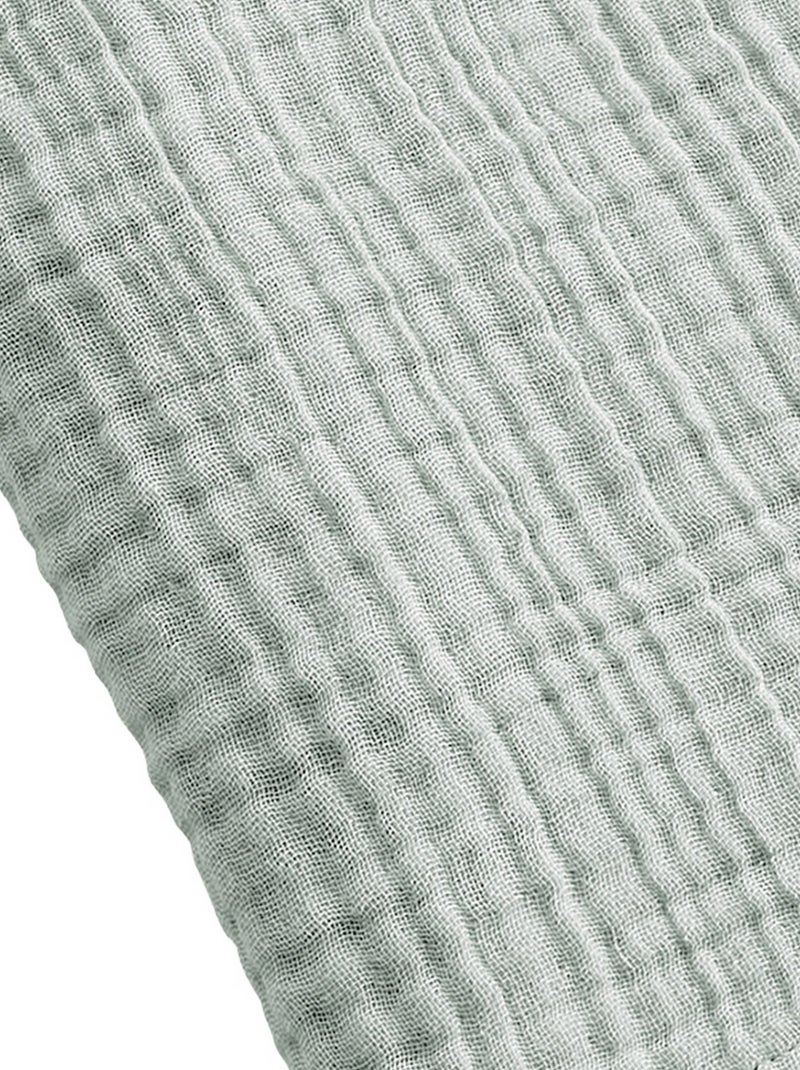 Serviette de bain 90x150 cm Gaze de Coton Eucalyptus Bleu clair - Kiabi