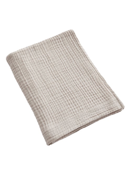 Serviette de bain 90x150 cm Gaze de Coton Naturel - Kiabi