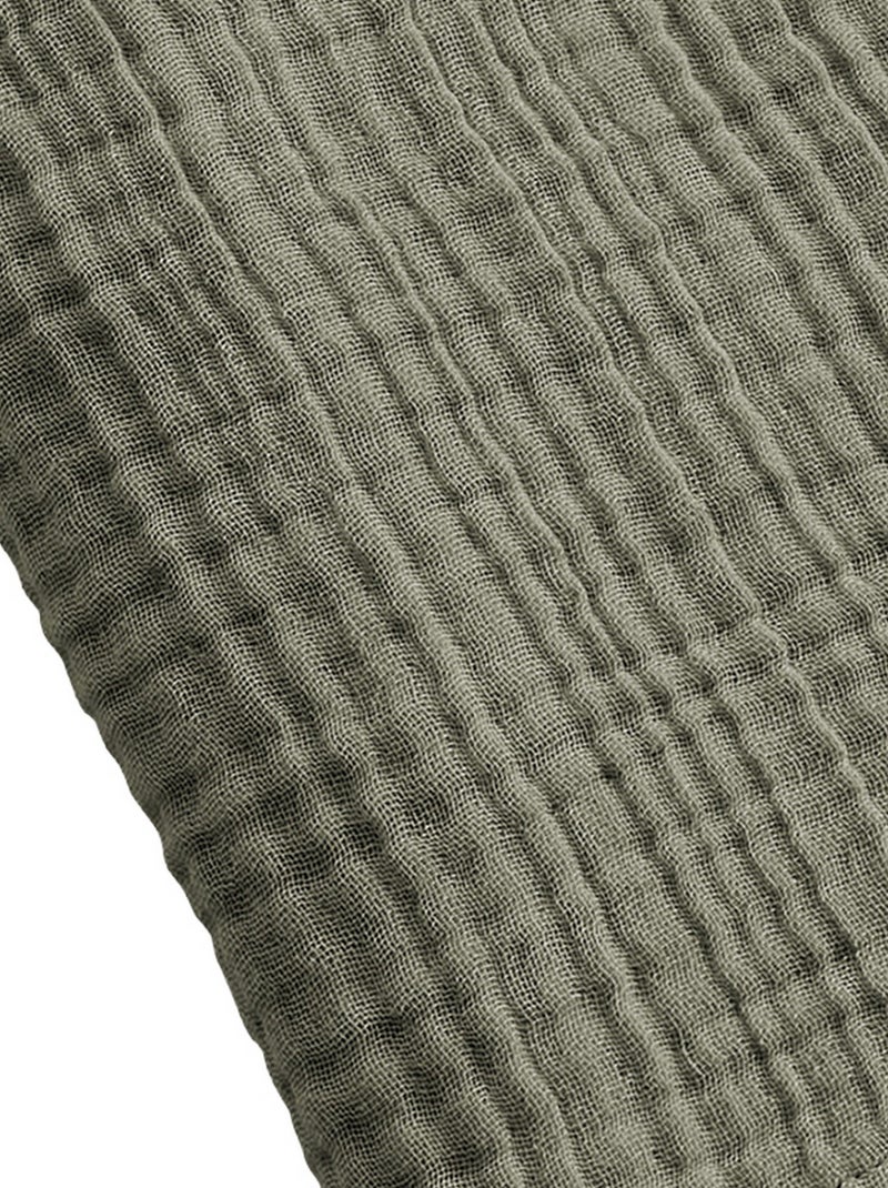 Serviette de bain 90x150 cm Gaze de Coton Romarin Kaki - Kiabi