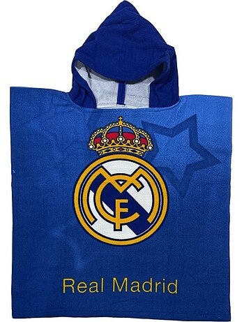 Serviette de Bain à Capuche Real Madrid 55x110 cm - Poncho Microfibre