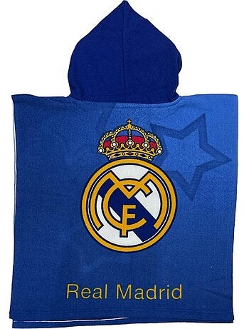 Serviette de Bain à Capuche Real Madrid 55x110 cm - Poncho Microfibre