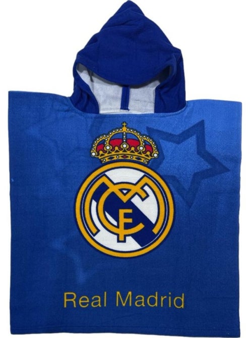 Serviette de Bain à Capuche Real Madrid 55x110 cm - Poncho Microfibre - Kiabi