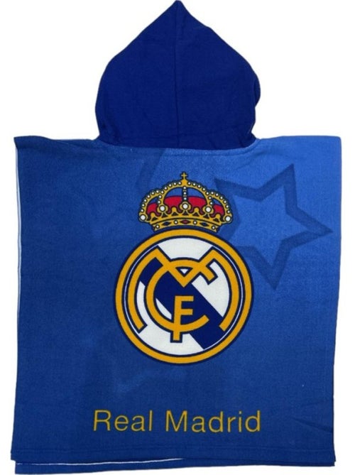 Serviette de Bain à Capuche Real Madrid 55x110 cm - Poncho Microfibre - Kiabi