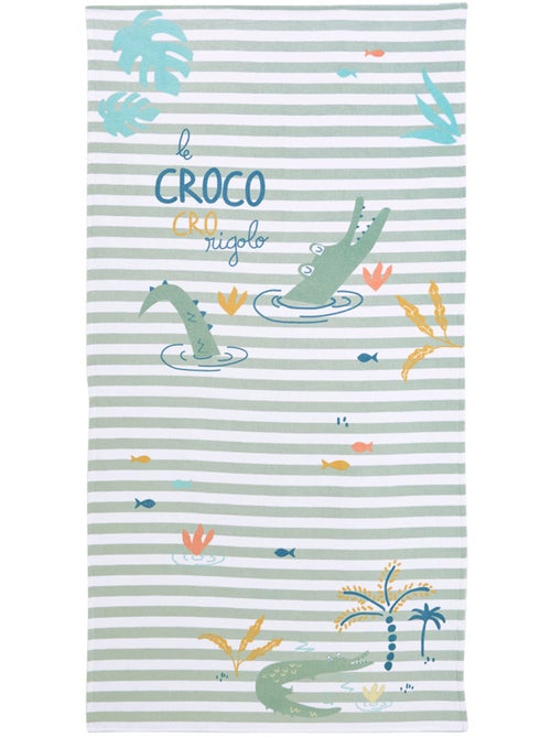 Serviette de bain bébé Crocro rigolo - Kiabi