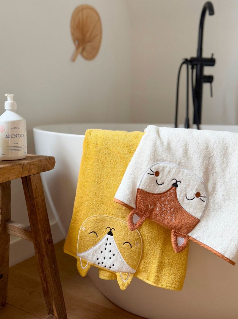 Serviette de bain bébé Merlin Ecru - Kiabi