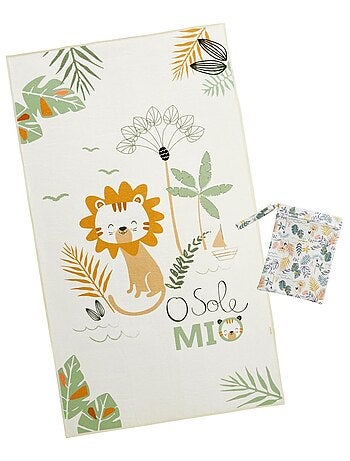 Serviette de bain bébé + pochette Mio