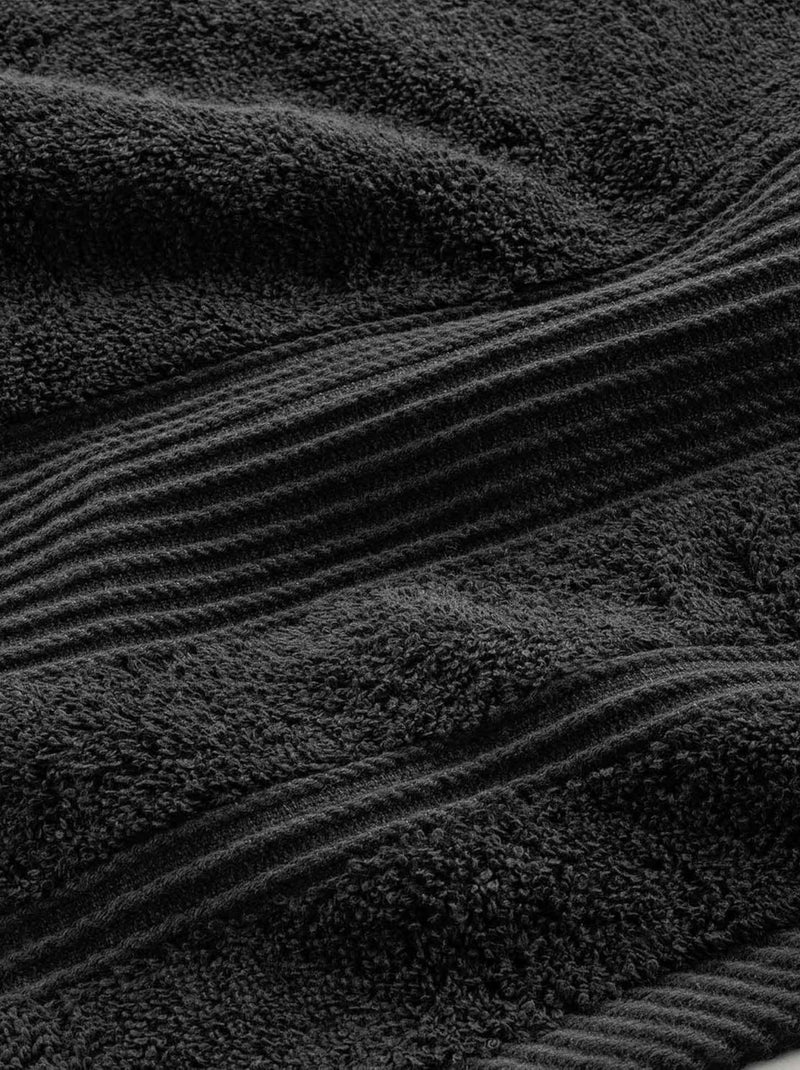 Serviette de bain Coton Douceur d'Intérieur Noir - Kiabi
