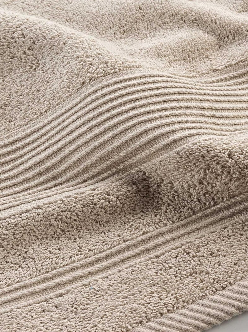 Serviette de bain Coton Douceur d'Intérieur Taupe - Kiabi