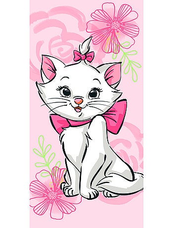 Serviette de Bain coton Marie des Aristochats 140x70 cm - Drap de plage enfant