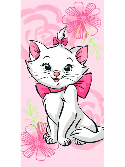 Serviette de Bain coton Marie des Aristochats 140x70 cm - Drap de plage enfant - Kiabi