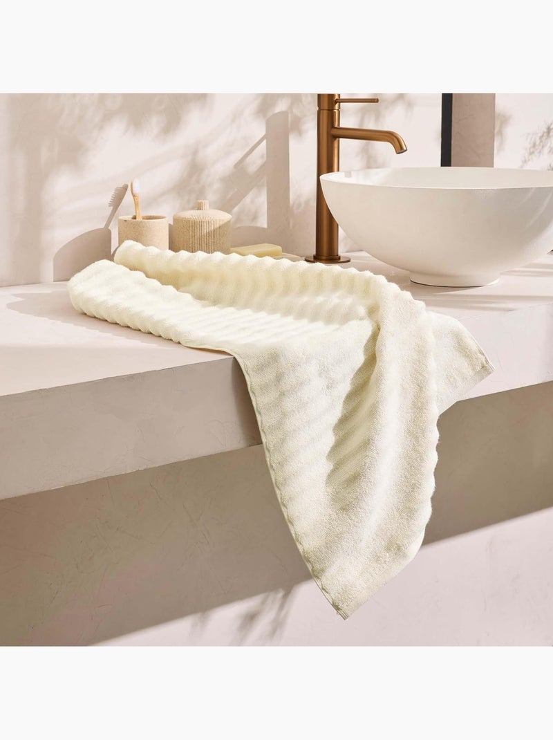 Serviette de bain Coton MAYA Douceur d'Intérieur Blanc - Kiabi