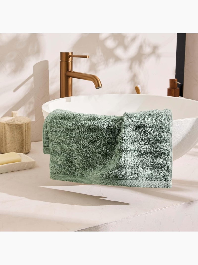 Serviette de bain Coton MAYA Douceur d'Intérieur Vert Sauge - Kiabi