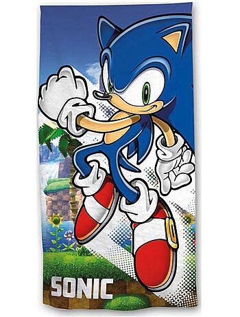 Serviette de Bain coton Sonic Game 140x70 cm - Drap de plage enfant