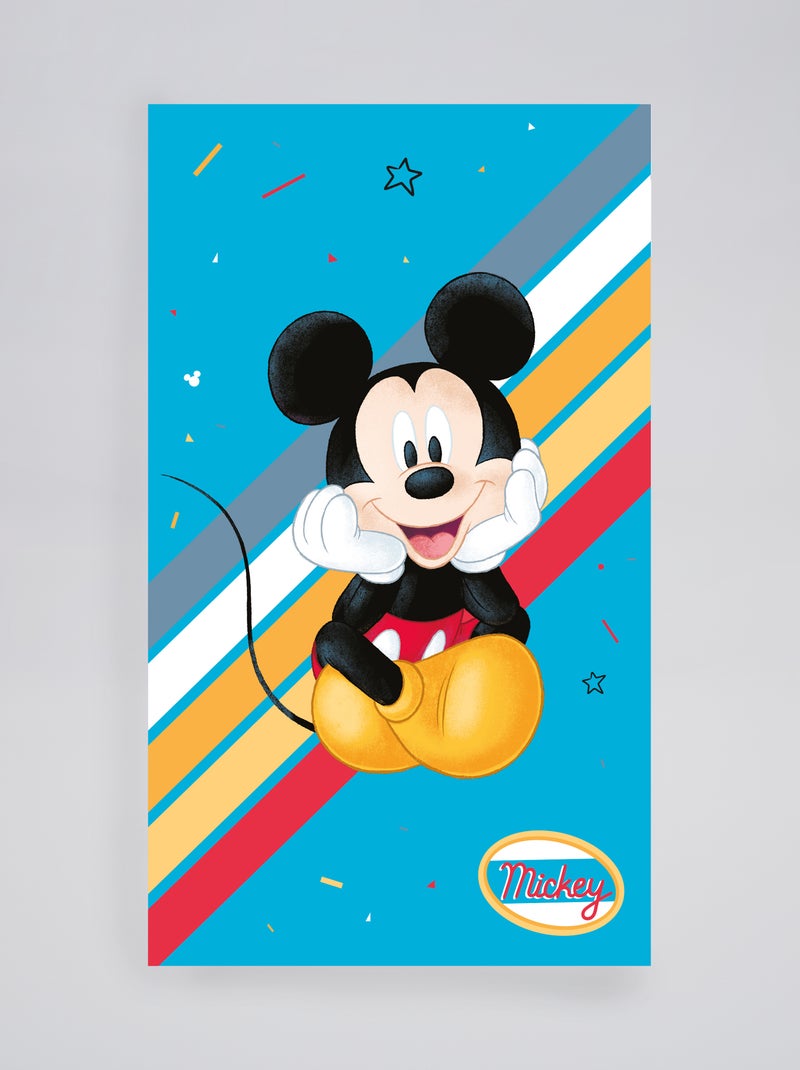 Serviette de bain 'Disney' 'Mickey' bleu - Kiabi