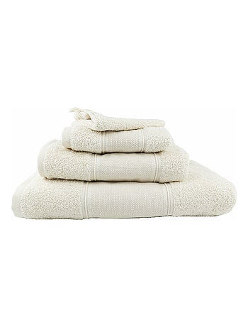 Serviette de bain en coton bouclette éponge avec bande à broder en toile AIDA