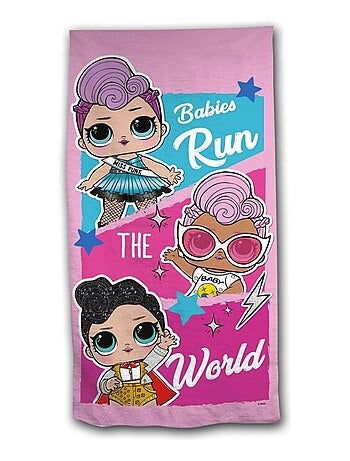 Serviette de Bain Enfant Coton Babies Run The World