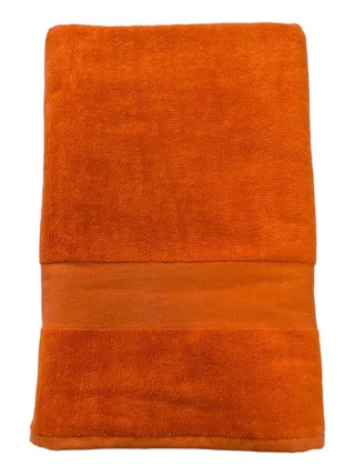 Serviette de bain éponge velours Classy Orange 90x180 500g/m²