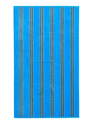 Serviette de bain éponge velours Jacquard Milonga Turquoise 90x170 400g/m²