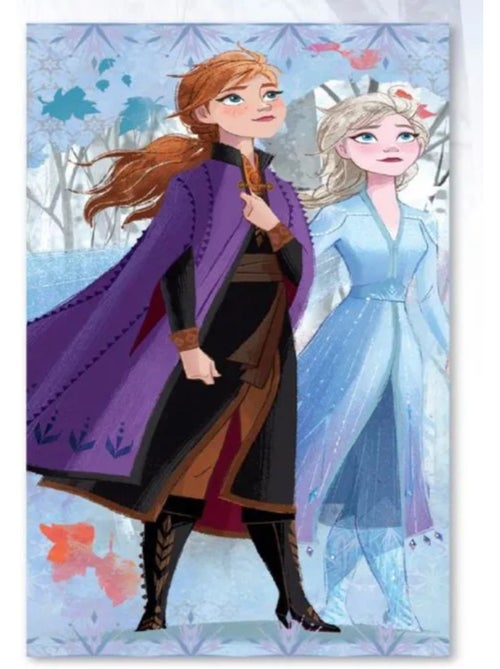 Serviette de bain et de plage - disney - la reine des neiges - 70x137 cm - sèche-rapidement - violet - Kiabi
