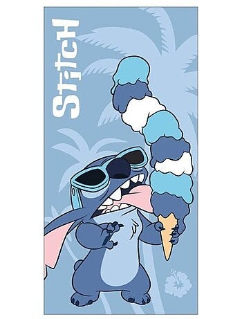 Serviette de bain et de plage - disney - lilo et stitch - 70x140 cm - sèche rapidement - unisexe
