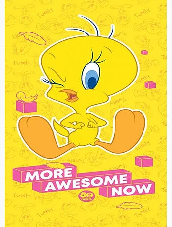 Serviette de bain et de plage - looney tunes - 70x140 cm - sèche rapidement - jaune - rectangulaire