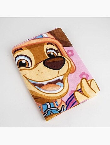 Serviette de bain et de plage - paw patrol - 70x140 cm - sèche rapide - ultra-absorbante - rose
