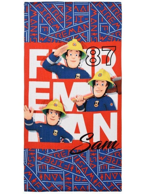 Serviette de bain et de plage enfants 'Fireman Sam' 100% polyester 140x70 cm - Kiabi Serviette de bain et de plage enfants 'Fireman Sam' 100% polyester 140x70 cm - Kiabi