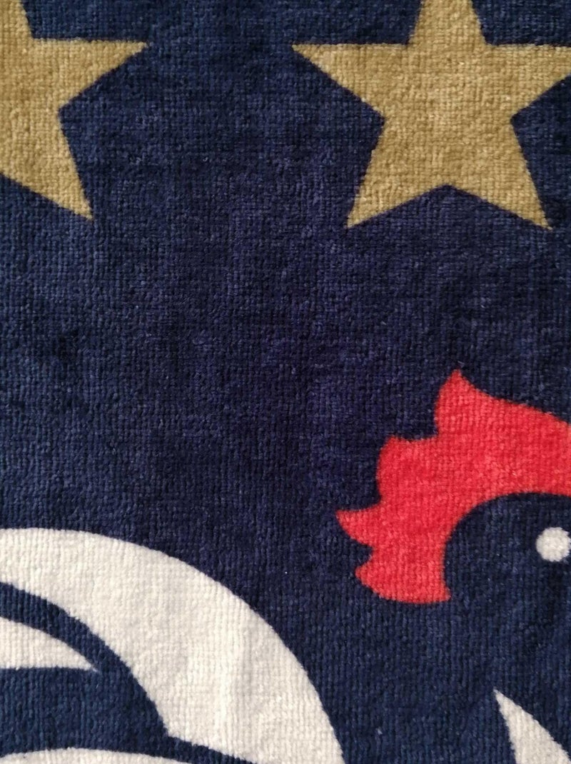 Serviette de bain et de plage imprimée 100% coton, FFF CONSTRUCTION Bleu marine - Kiabi