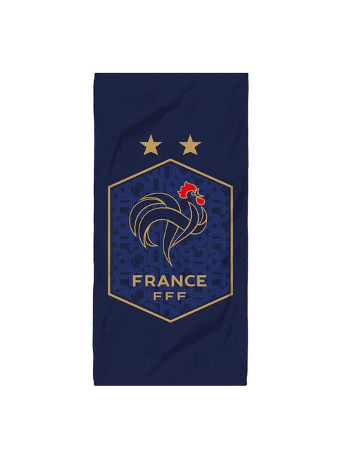 Serviette de bain et de plage imprimée 100% coton, FFF TRIOMPHE - Kiabi