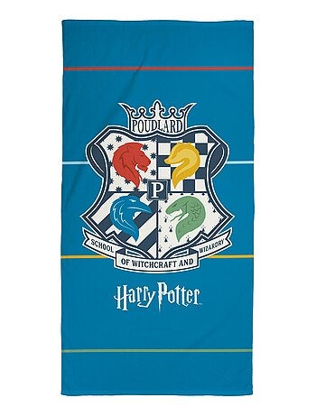 Serviette de bain et de plage imprimée 100% coton, HARRY POTTER ARMOIRIES
