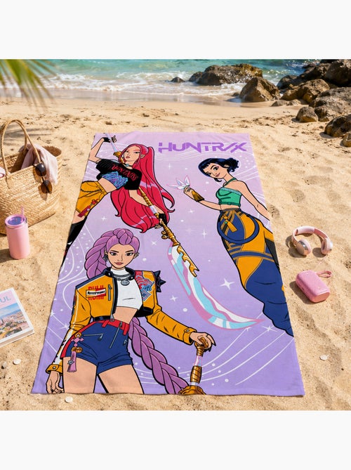 Serviette de bain et de plage imprimée 100% coton, kpop demon hunters tour - Kiabi Serviette de bain et de plage imprimée 100% coton, kpop demon hunters tour - Kiabi