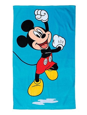 Serviette de bain et de plage imprimée 100% coton, MICKEY BLUE