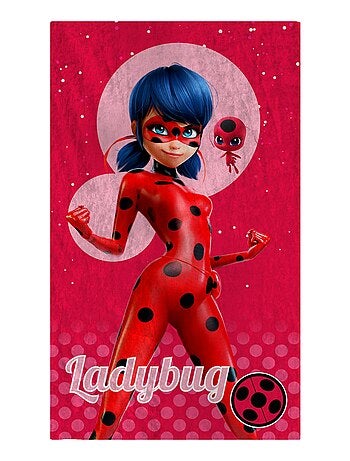 Serviette de bain et de plage imprimée 100% coton, MIRACULOUS LADYBUG SUPERGIRL