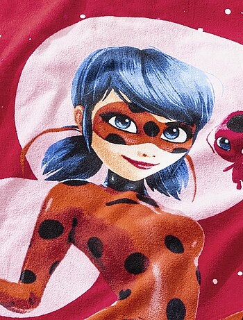 Serviette de bain et de plage imprimée 100% coton, MIRACULOUS LADYBUG SUPERGIRL