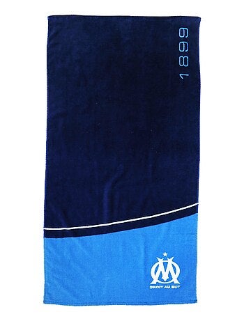 Serviette de bain et de plage imprimée 100% coton, OM CURVE