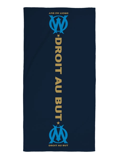 Serviette de bain et de plage imprimée 100% coton, OM DROIT AU BUT - Kiabi