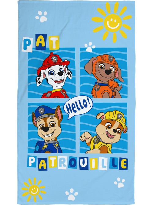 Serviette de bain et de plage imprimée 100% coton, PAT PATROUILLE ENJOY - Kiabi