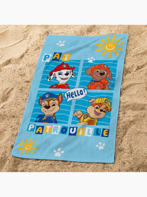 Serviette de bain et de plage imprimée 100% coton, PAT PATROUILLE ENJOY - Kiabi