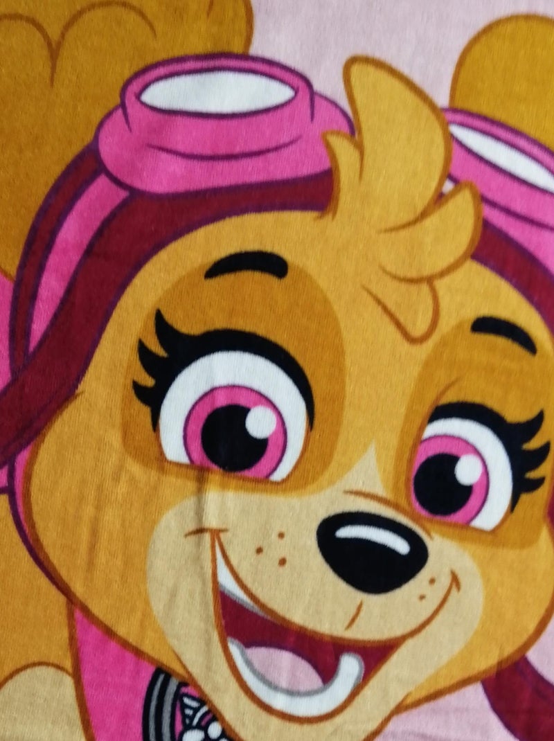 Serviette de bain et de plage imprimée 100% coton, PAT PATROUILLE GOOD VIBES Rose - Kiabi