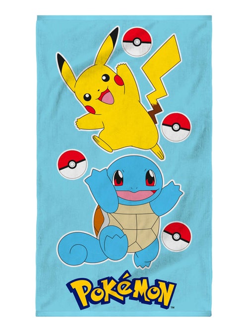 Serviette de bain et de plage imprimée 100% coton, POKEMON PORT - Kiabi