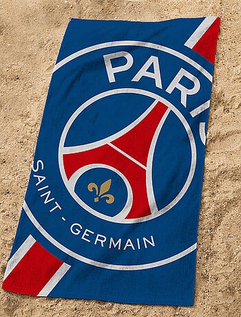 Serviette de bain et de plage imprimée 100% coton, PSG CROPPED