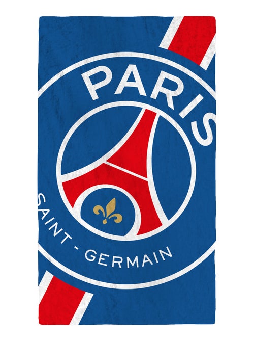 Serviette de bain et de plage imprimée 100% coton, PSG CROPPED - Kiabi