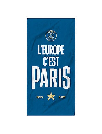 Serviette de bain et de plage imprimée 100% coton, PSG NATION