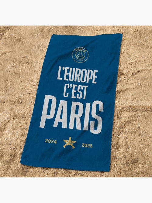 Serviette de bain et de plage imprimée 100% coton, PSG NATION - Kiabi