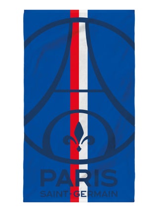 Serviette de bain et de plage imprimée 100% coton, PSG SPORT