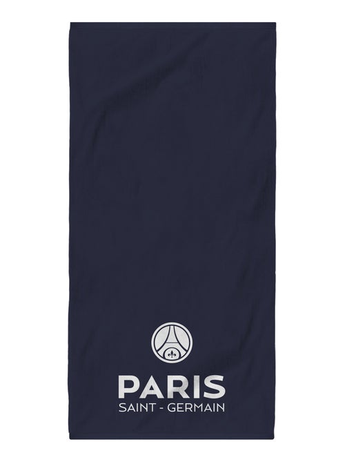 Serviette de bain et de plage imprimée 100% coton, PSG WHITE - Kiabi