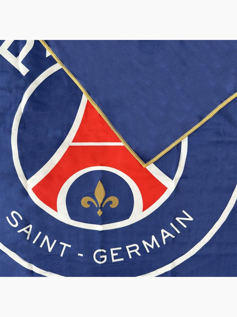 Serviette de bain et de plage imprimée microfibre, PSG PRINCE Bleu - Kiabi
